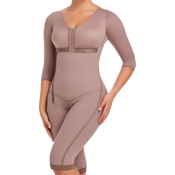 Women's High Tummy Control Cocoa-Optic Body Shaper Shapewear Compression Garment - Picture 1 of 9